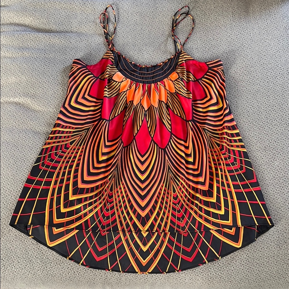 Colorful Geometric Patterned Tank Top